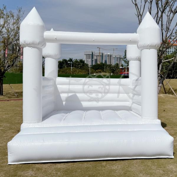 PVC Jumping Castle Inflatable Bounce House White Wedding Bouncy Castle