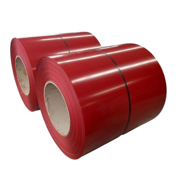 Buy 1000-1500mm PPGI Prepainted Galvanized Steel Coils Red Color Coated at wholesale prices