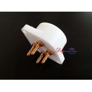 4pins Telflon Gold vacuum Tube Valve Socket For 300B 2A3 801 274A audio amps