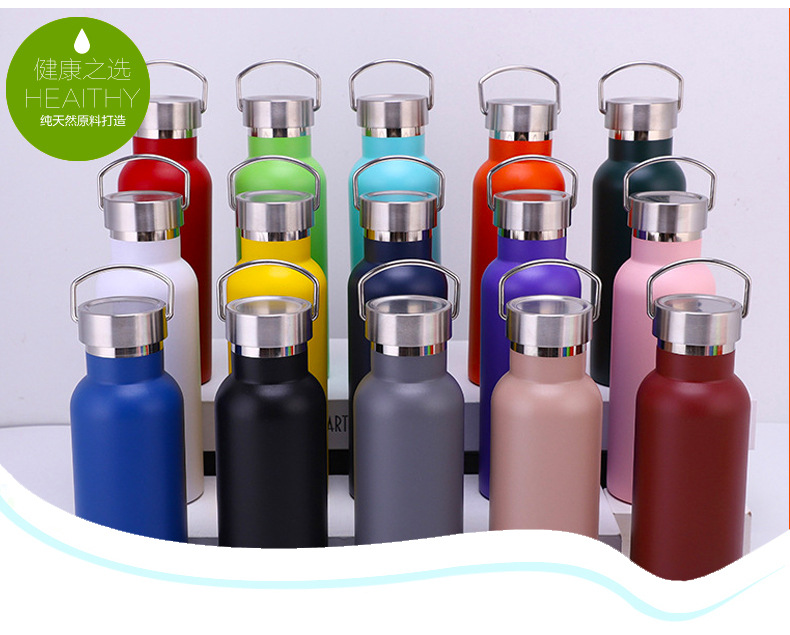 Insulated Portable Cross-border Large-capacity Cup American-style Large-mouth Stainless Steel Sports Water Bottle Outdoor Fashionable Cycling Flask