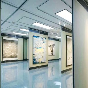 China Exhibition Hall Divider 65MM Thickness Sliding Movable Partition Walls on sale