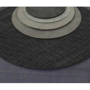 Plain Weave Wire Mesh Discs , Stainless Steel Wire Cloth Discs Plastic Extruder