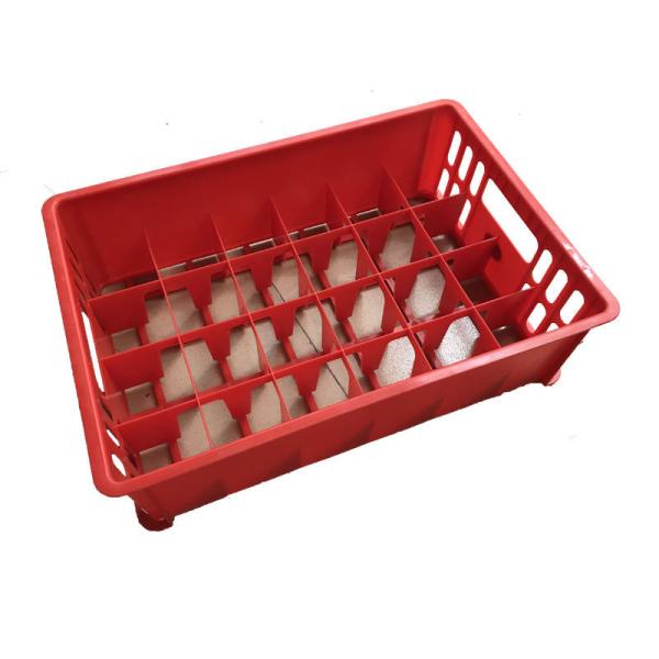 24 Bottle, Customized Mesh Plastic Package Crate Glass Wine Juice Bottle Crate With Gard Storage Transport Boxes 24 Glass Beer Crate