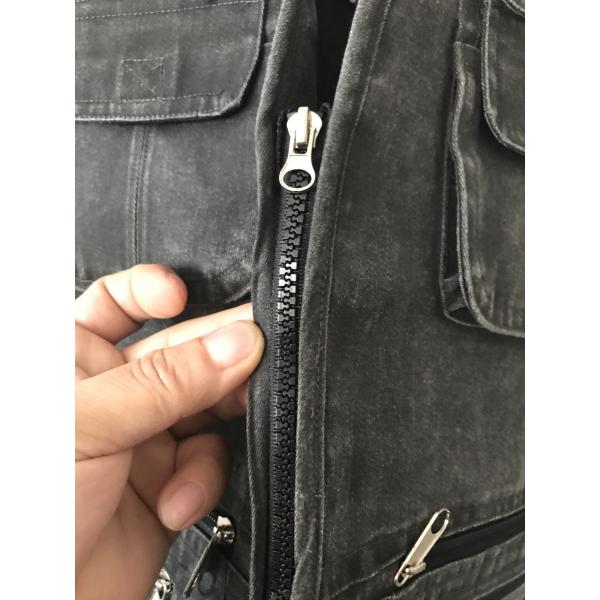 Mens classic vest,mens waist coat, vest in 100% polyester washed fabric, washed charcoal/dark grey colour, S-3XL