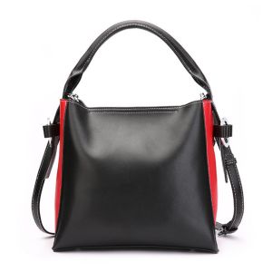 Handbags with Cross-body Strap Real Leather Tote Bags Cowhide Buckest Bags