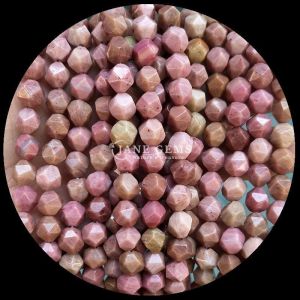 Faceted Gemstone Natural Diamond Shape Rhodonite Amazonite Loose Strand Beads