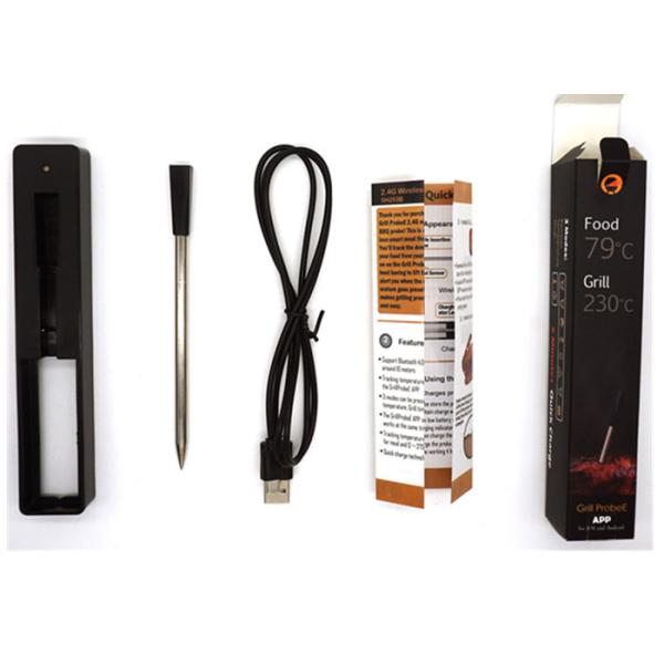 Outdoor Mini Bluetooth Thermometer , Wireless Meat Thermometer With Stainless