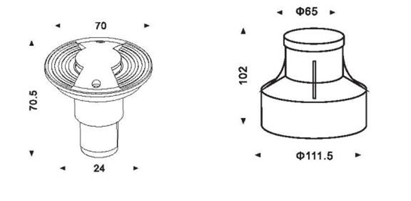 Two Sided LED Underground Light Constant Current Output 24V 120V 240V PVC Sleeve