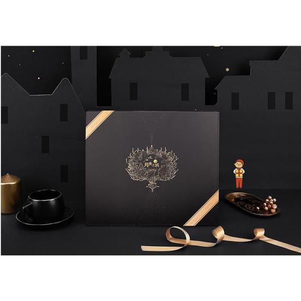 Luxury ECO-Friendly Wholesale Recycled Customised Printing Food Black gift box with lid
