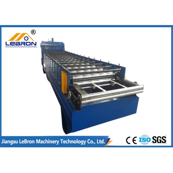 High Durability Glazed Tile Roll Forming Machine , Blue Step Tile Roll Forming