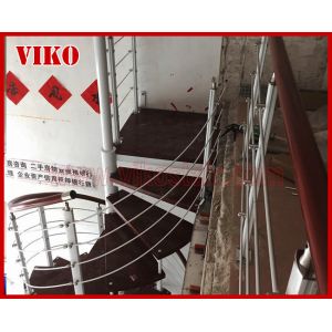 Spiral StaircaseVH30S Aluminum Spiral Stainless Steel Stair Tread Beech Curved