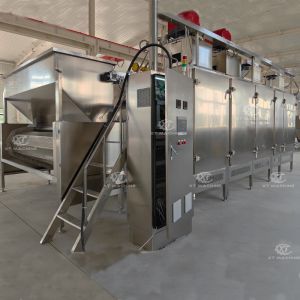 300kg/h-500kg/h Continuous Nuts Roasting Machine with Hot Air Circulation for