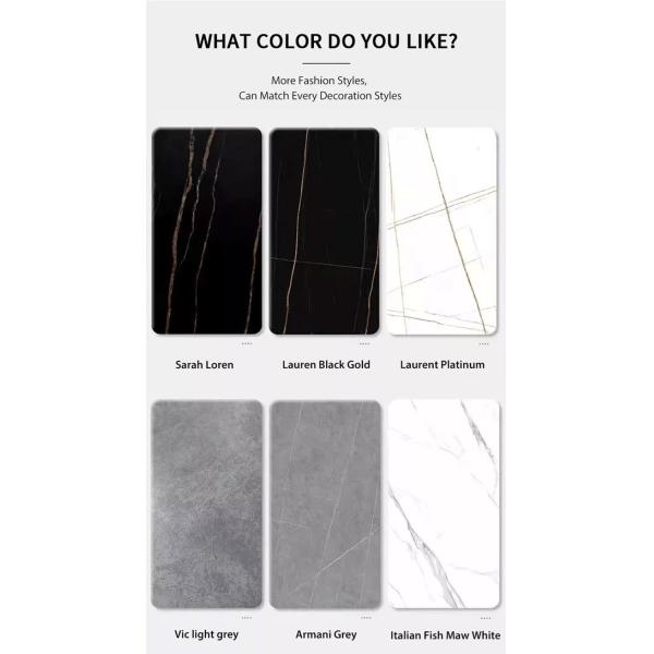 OEM Luxury Dining Table And Chair Set Sintered Stone Top Nordic Style