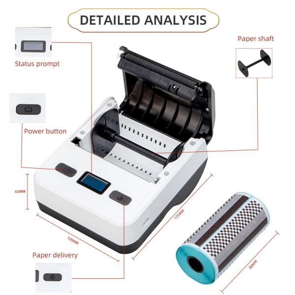 Design Professional MP-80L Handheld Express Waybill 80MM USB Blue Tooth Label Printer