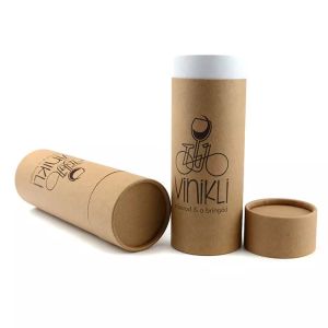 Custom Wine Cardboard Tube Packaging Round Kraft Paper Food Tube