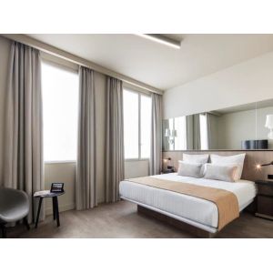 Algeria hotel style apartment furniture of laminate headboard bed with