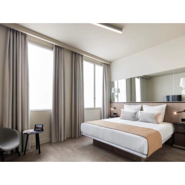 Algeria hotel style apartment furniture of laminate headboard bed with