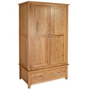 China 2 door wardrobe oak furniture made in Shandong, China on sale