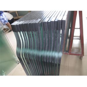 Building Tempered Office Wall Glass Curve Shape SGCC Certificated