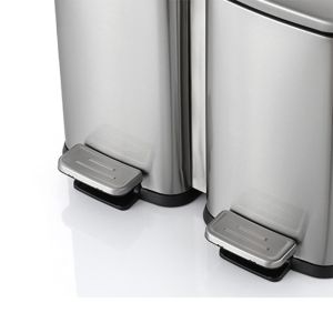 410 Stainless Steel 20L Dual Compartment Step Can