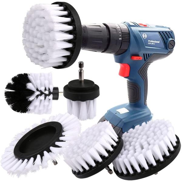 5 pieces drill brushes attachment cleaning brush rim brush scrubber cleaning