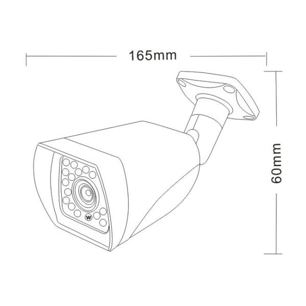 House Wide Analog HD CCTV Camera , Covert Ir Bullet Camera 800tvl Metal Case