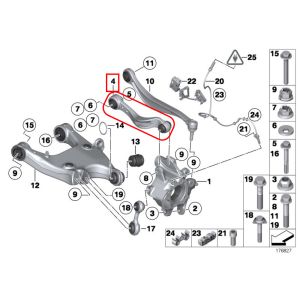 For Rolls-Royce Ghost RR5 2013-2017 Rear Right Upper Forward Control Arm OEM