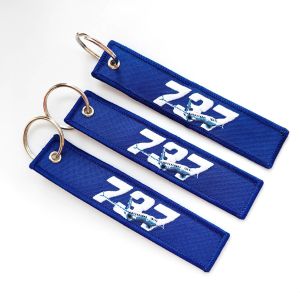 Custom 737 Aviation Keychain - OEKO-TEX® Polyester + Laser Engraving