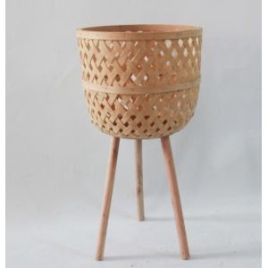 Best Home Decor Popular Rattan Plant Stand, Planter Holder Wholesale Natural Seagrass Vase Handicraft Wicker Flower Pot