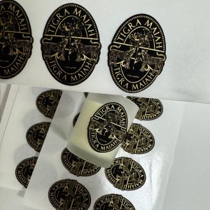 Custom Logo Special Texture Embossed Stickers Various Shapes Luxury Perfume