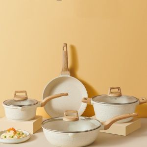 10-Piece Non-Stick Aluminum Pot Medical Stone pot Set