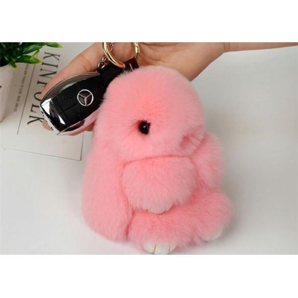 Lovely Shape Fluffy Rabbit Keychain , Pendant Soft Bunny Keychain 13 -25cm