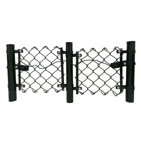 Iron Stadium Customizable Chain Link Wire Mesh Fence Green Coated Iron Net