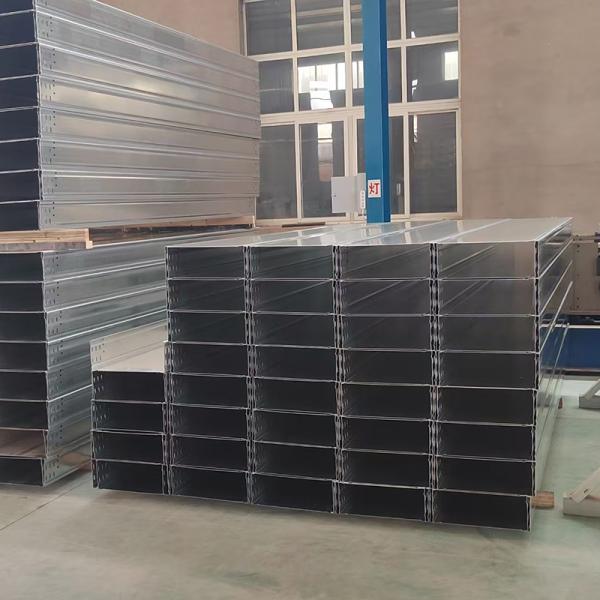 3m Length Cable Metal Tray Silver Wall Mounted Wireway Cable Tray