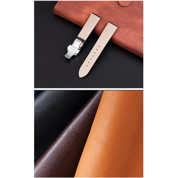 2 Piece 20mm Genuine Cow Leather Watch Strap Bands