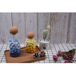 Airtight Seal Cork Ball Lid Stopper Dia 40mm For Glass Jar