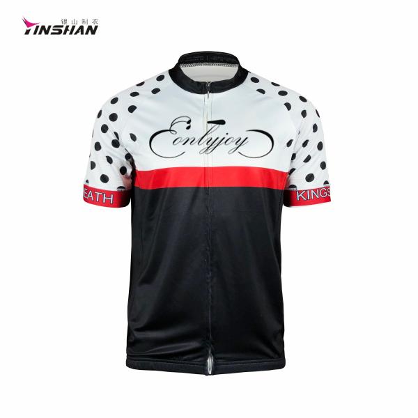 Customized Logo Printing Men's Short Sleeve Cycling Jersey for Wholesales OEM Service