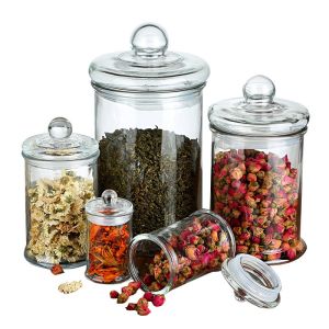2500ml Spice Storage Borosilicate Wide Mouth Glass Jars