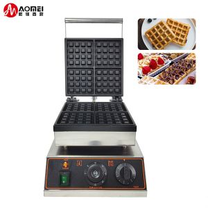 Nonstick Electric Belgian Waffle Maker 4pcs Rectangle Waffle Baker Machine for