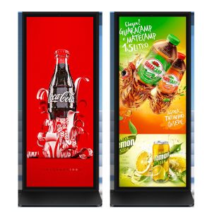 70 Inch Splice Floor Standing Digital Interactive Kiosk Full Screen 4k with 178°