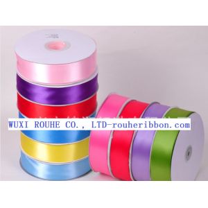 100% Polyester Custom Satin Ribbon Double Face / Single Face 4 Grade Color Fastness