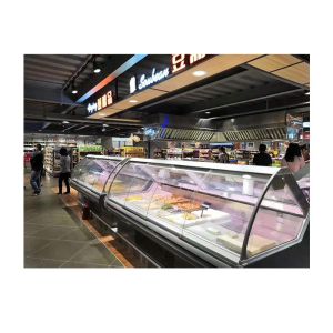Commercial Curved Style Refrigerated Deli Showcase Meat Cooler Deli Fridge