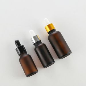 Fancy Oil Amber Glass Dropper Bottle 30ml 50ml 100ml for Personal Care Serum