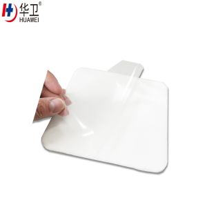 Silicone foam dressing with PU film, without border