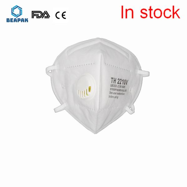 Buy White Face Mask With Valve Thickness 0.2mm Fit Face Design  Virus Protective at wholesale prices