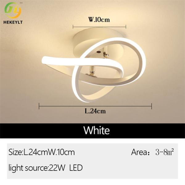 22 Watt Acrylic Led Contemporary Ceiling Light Simple White Color