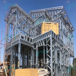 Modern 2 Storey Prefabricated House With Light Steel Structure