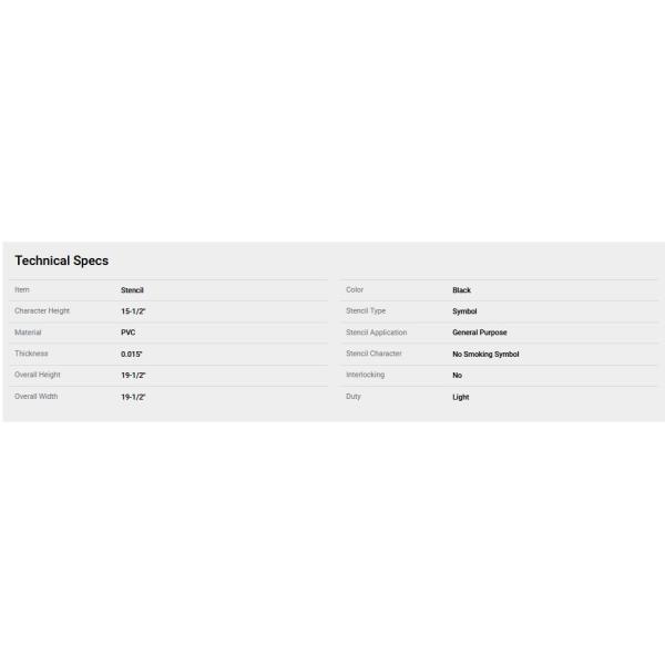 No Smoking PVC Stencil Wall Paint Stencil Not Easy Break Eco - Friendly Material