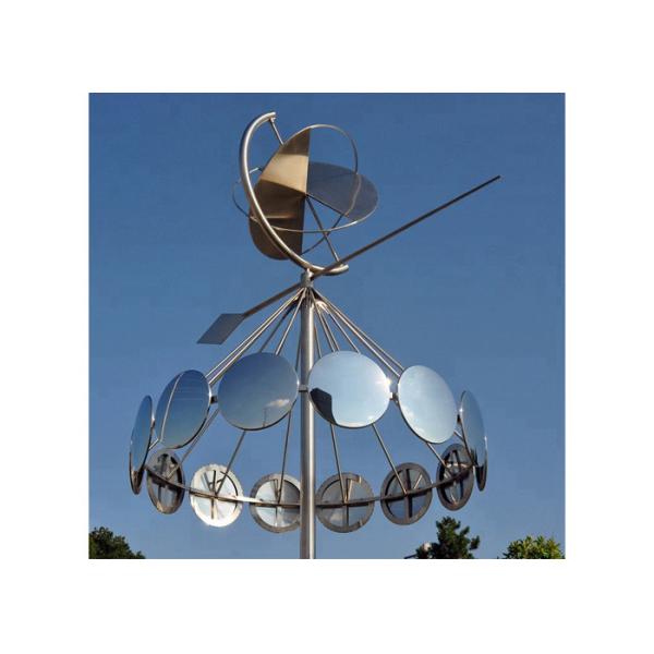 Wind Kinetic Modern Stainless Steel Sculpture , Outdoor Steel Garden Sculpture