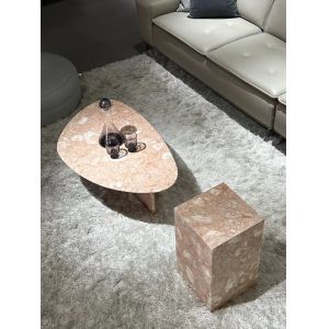 PinkShell Natural Marble Table Handcrafted For Versatile Applications